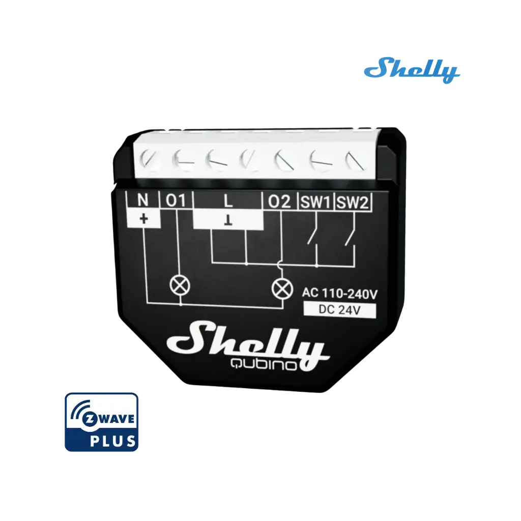 Shelly Wave 2PM — Interruptor 2 canales con medición 